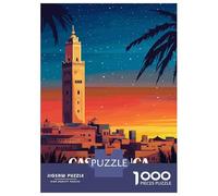 1000 Piece Jigsaw Puzzle for Adults Casablanca Morocco Travel Jigsaw Toy Wall Decor Difficult Hard Unique Gifts for Birthday And Christmas 70x50cm/1000pcs