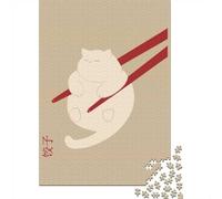 1000 Piece Jigsaw Puzzle for Adults, Cat Dumpling Art Cat Lover, 70x50cm/1000pcs, Idea, Screen-Free Activity And Family Time at Home