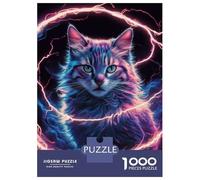 1000 Piece Jigsaw Puzzle for Adults Cat Electricity Adult Jigsaw Puzzle Toy Wall Decor Precision Cutting Unique Gifts for Birthday And Christmas 52x38cm/1000pcs