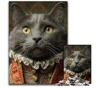 1000 Piece Jigsaw Puzzle for Adults Cat in A Tuxedo Cardboard Puzzles with Family Interactive Game, for Ages 14+ 26X38CM