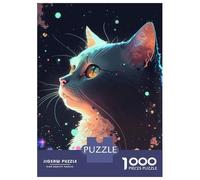1000 Piece Jigsaw Puzzle for Adults Cat in The Stars Jigsaw for Adults Relaxing Games Stress Reliever Birthday And Unique Gifts 38x26cm/1000pcs