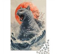 1000 Piece Jigsaw Puzzle for Adults, Cat in the Storm