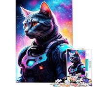 1000 Piece Jigsaw Puzzle for Adults Cat Warriors Challenging Game Toys Relaxing Games Presents for Women Great Gifts And Toys (Size 38x52cm)