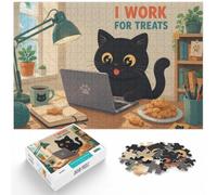 1000 Piece Jigsaw Puzzle for Adults, Cat Working for Treats | For cold evenings at home, this adult jigsaw puzzle with 1000 pieces offers a screen-free activity for the Christmas break.