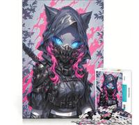 1000 Piece Jigsaw Puzzle for Adults Catgirl Ninja, Relaxing Games, Difficult And Challenge, Unique Birthday And Gifts 38x52cm