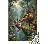1000 Piece Jigsaw Puzzle for Adults, Cats in Ancient Warrior Battle | For unhurried leisure at home: Adult jigsaw puzzle with 1000 pieces; with a classic format suited to adult puzzlers.