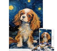 1000 Piece Jigsaw Puzzle for Adults Cavalier Charles Spaniel Fun Interactive Family Experience Wonderful Holiday Giftsing Choice (38x26cm)