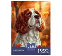 1000 Piece Jigsaw Puzzle for Adults Cavalier King Charles Spaniel Autumn Portrait Teenager Puzzles Relaxing Games Enhance Memory Unique Gifts for Birthday And Christmas 52x38cm/1000pcs