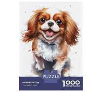 1000 Piece Jigsaw Puzzle for Adults Cavalier King Cute Adult Jigsaw Puzzle Relaxing Games Staycation Kill Time Difficult And Challenge 52x38cm/1000pcs