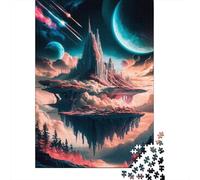 1000-Piece Jigsaw Puzzle for Adults, Celestial Castle Realms, 70x50cm/1000pcs, Indoor Puzzle Activity, Quiet Evening Leisure And Cosy Evenings