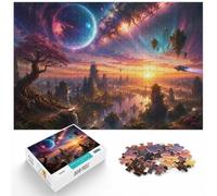 1000 Piece Jigsaw Puzzle for Adults, Celestial Dreamscape Dawn | For adults who enjoy puzzles over the holidays, this adult jigsaw puzzle with 1000 pieces fits long December evenings.