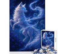 1000 Piece Jigsaw Puzzle for Adults Celestial Fox in Starry Night 1000 Piece Jigsaw Educational Game Gifts for Women Men Suitable for Couples (50x75cm)