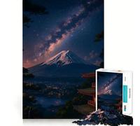 1000 Piece Jigsaw Puzzle for Adults Celestial Fuji Night of Harmony Sharp Cut Craft Problem Solve Fun Idle Time Game Xmas Art Display (50x75cm)