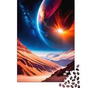 1000-Piece Jigsaw Puzzle for Adults, Celestial Landscapes, 38x26cm/1000pcs, A Calm After-work Activity; White Card Pieces with Reduced Dust