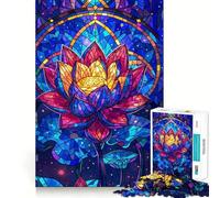 1000 Piece Jigsaw Puzzle for Adults Celestial Lotus Bloom Sharp Cut Craft Problem Solve Fun Idle Time Game Xmas Art Display (38x26cm)