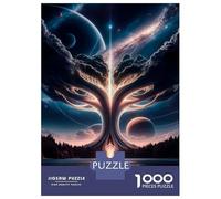 1000 Piece Jigsaw Puzzle for Adults, Celestial Tree Artwork, Creative Leisure Activity, Festive Season Fun, Precision Cut Pieces, 70x50cm/1000pcs