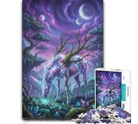 1000 Piece Jigsaw Puzzle for Adults, Celestial Unicorn in Magical Forest | Adult puzzle challenge on Sunday afternoons for relaxed downtime.