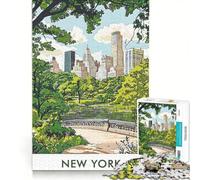 1000 Piece Jigsaw Puzzle for Adults Central Park NYC, Relaxing Games, Difficult And Challenge, Unique Birthday And Gifts 50x75cm