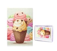 1000 Piece Jigsaw Puzzle for Adults Challenging Puzzle for Game Nights Wooden Puzzle Personalized Custom Wood-Puzzles for Family Ice Cream Picture Puzzles Finished Size 29.5"x19.7"