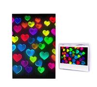 1000 Piece Jigsaw Puzzle for Adults Challenging Puzzle for Game Nights Wooden Puzzle Personalized Custom Wood-Puzzles for Family Rainbow Hearts Picture Puzzles Finished Size 29.5"x19.7"