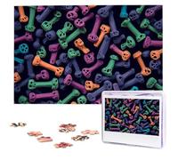 1000 Piece Jigsaw Puzzle for Adults Challenging Puzzles Colored Bones Photo Puzzle Gifts for Family Home Wall Decor Personalized Wooden Puzzles 75 x 50 CM
