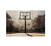 1000 Piece Jigsaw Puzzle for Adults Challenging Puzzles for Game Nights Amazing Basketball Court Wooden Puzzle Personalized Custom Wood Puzzles for Family Picturepuzzle Finished Size 29.5"x19.7"