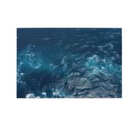 1000 Piece Jigsaw Puzzle for Adults Challenging Puzzles for Game Nights Sea seen from The top Wooden Puzzle Personalized Custom Wood Puzzles for Family Picturepuzzle Finished Size 29.5"x19.7"