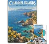 1000 Piece Jigsaw Puzzle for Adults, Channel Islands National Park Poster | Adult jigsaw puzzle with 1000 pieces; fits long December evenings; for a gift that can be enjoyed well beyond the holidays.