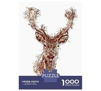 1000 Piece Jigsaw Puzzle for Adults Charming Deer Horns Puzzles for Adults Relaxing Games Pattern Assembly for Is Ideal As A Gift 70x50cm/1000pcs