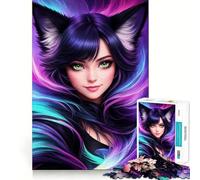 1000 Piece Jigsaw Puzzle for Adults Charming Furry Anime Girl Sharp Cut Craft Problem Solve Fun Idle Time Game Xmas Art Display (38x26cm)