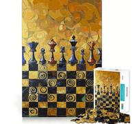 1000 Piece Jigsaw Puzzle for Adults Chess Art Sharp Cut Craft Problem Solve Fun Idle Time Game Xmas Art Display (38x52cm)