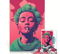 1000 Piece Jigsaw Puzzle for Adults Chilling Smoking Buddha, Practical Game, Stress Reliever, Deal As Gifts for The Whole Family 38x26cm