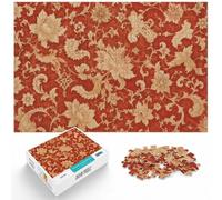 1000 Piece Jigsaw Puzzle for Adults, Chinese Floral Red Owen Jones | For classic jigsaw enjoyment, this adult jigsaw puzzle with 1000 pieces combines concentration with relaxation.