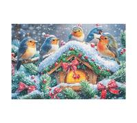 1000 Piece Jigsaw Puzzle for Adults Christmas Cabin Snowy Winter 75x50cm Universal Puzzle for All Occasions Home Decor Family Fun Stress Relief All in One Gift