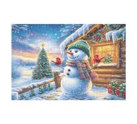 1000 Piece Jigsaw Puzzle for Adults Christmas Snowman 1000 PCS 75x50cm Universal Puzzle for All Occasions Home Decor Family Fun Stress Relief All in One Gift