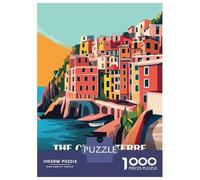 1000 Piece Jigsaw Puzzle for Adults Cinque Terre Coastal Trail Italy Jigsaw Toy Wall Decor Difficult Hard Unique Gifts for Birthday And Christmas 52x38cm/1000pcs