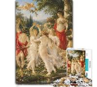 1000 Piece Jigsaw Puzzle for Adults, Classical Mythology Garden Dance | For longer puzzle sessions: 1000-piece jigsaw puzzle for adults offers 1000 pieces for a longer challenge.