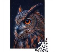 1000 Piece Jigsaw Puzzle for Adults, Close-up of an owl's face