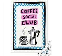 1000 Piece Jigsaw Puzzle for Adults, Coffee Social Club Cafe