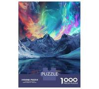 1000 Piece Jigsaw Puzzle for Adults Colorful Aurora Mountain Reflections Puzzles for Adults Family Game A Work of Art Unique Gifts for Birthday And Christmas 70x50cm/1000pcs