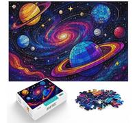 1000 Piece Jigsaw Puzzle for Adults, Colorful Cosmic Planets and Nebulae | For puzzle time at home: Adult jigsaw puzzle with 1000 pieces supports a slower, more focused form of entertainment.