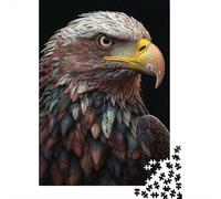 1000-Piece Jigsaw Puzzle for Adults, Colorful Eagle, 38x26cm/1000pcs, for Calm Hands-on Time after Work; Smooth White Cardboard Pieces