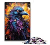 1000 Piece Jigsaw Puzzle for Adults Colorful Fantasy Crow Jigsaw Brain Teaser Puzzle Christmas Birthday Gifts 75x50cm