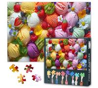 1000 Piece Jigsaw Puzzle for Adults - Colorful Ice Cream, Large 20x27Inch Adult Puzzles Food Theme, Relaxing Mindfulness Game, Gift for Puzzle & Ice Cream Lovers