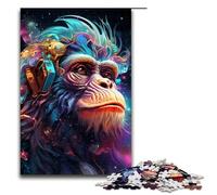 1000 Piece Jigsaw Puzzle for Adults Colorful Monkey Jigsaw for Educational Game Challenge Toy Artwork Gift 1000 PCS(75x50cm)