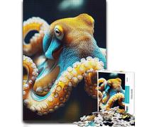 1000 Piece Jigsaw Puzzle for Adults, Colorful Octopus in the Deep Sea | Choose a mindful activity for adults on winter nights for relaxed downtime.