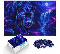 1000 Piece Jigsaw Puzzle for Adults, Colorful Panther Portrait | As a Christmas gift idea, this adult jigsaw puzzle with 1000 pieces fits relaxed evenings through December.