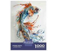 1000 Piece Jigsaw Puzzle for Adults Colorful Paper Fish Sculpture Puzzles for Adults Family Game A Work of Art Unique Gifts for Birthday And Christmas 70x50cm/1000pcs