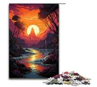 1000 Piece Jigsaw Puzzle for Adults Colorful Psychedelic Seaside Paradise Puzzle Game,Perfect Decoration for Teens Age 14 Years Up (size 75x50cm)