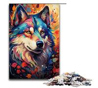 1000 Piece Jigsaw Puzzle for Adults Colorful Psychedelic Siberian Husky Puzzle GamePerfect Decoration for Teens Age 14 Years Up 1000 PCS(75x50cm)